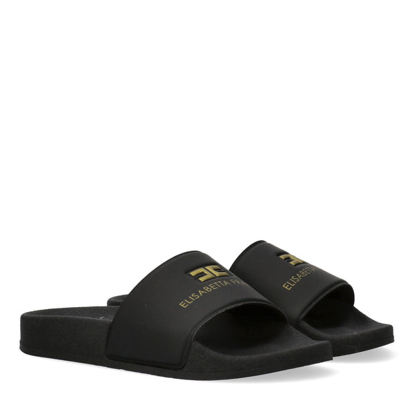 Ciabatte pool side con fascia logo butter F4A0 E0607 1745 /0999 ELISABETTA FRANCHI La Mia Bambina 