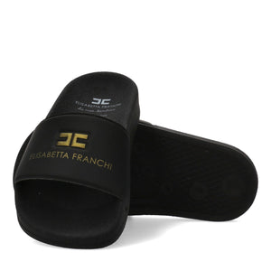 Ciabatte pool side con fascia logo butter F4A0 E0607 1745 /0999 ELISABETTA FRANCHI La Mia Bambina 