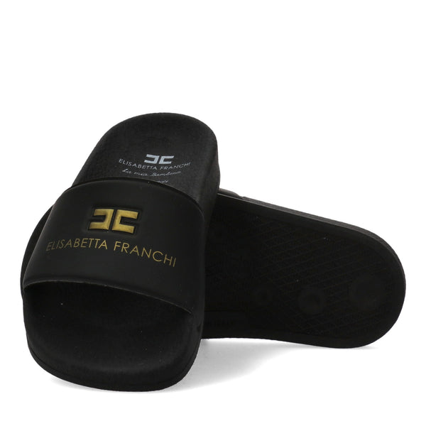Ciabatte pool side con fascia logo butter F4A0 E0607 1745 /0999 ELISABETTA FRANCHI La Mia Bambina 