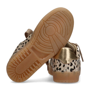 Sneakers basse con stampa animalier beige/gold F4A9 E0514 1917 /X673 ELISABETTA FRANCHI La Mia Bambina 