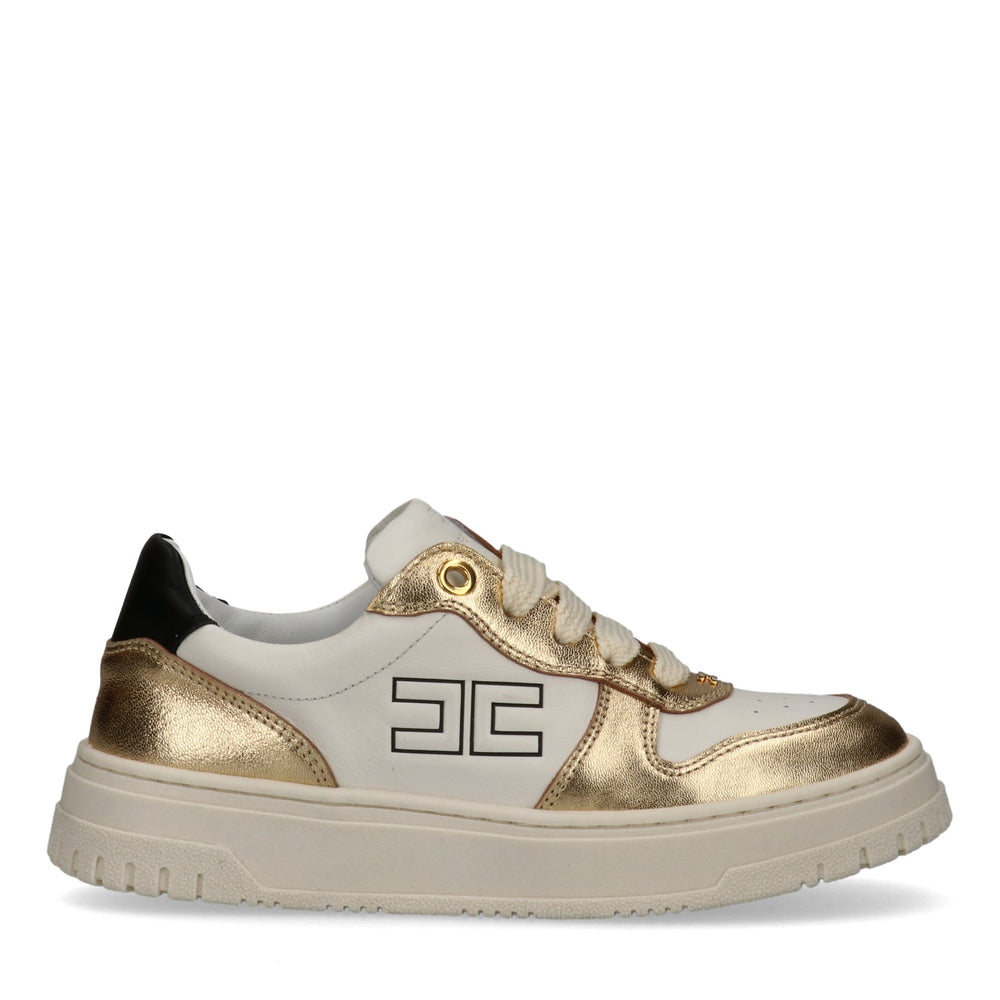 Sneakers basse con inserti metallici gold/butter F4A9 E0521 0092 /B070 ELISABETTA FRANCHI La Mia Bambina 