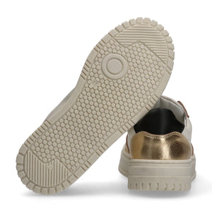 Sneakers basse con inserti metallici gold/butter F4A9 E0521 0092 /B070 ELISABETTA FRANCHI La Mia Bambina 