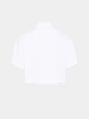 Camicia cropped a manica corta Z1G309 7116 /0099 ERMANNO SCERVINO KIDS 