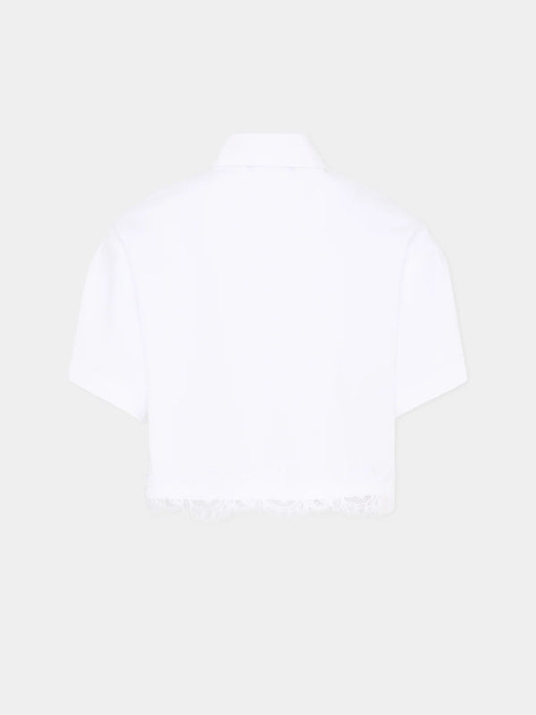 Camicia cropped a manica corta Z1G309 7116 /0099 ERMANNO SCERVINO KIDS 