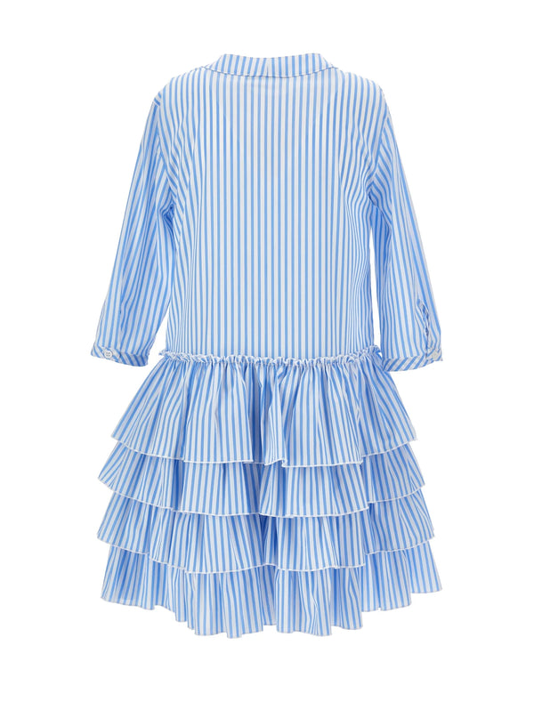 Abito a righe con ricami floreali Z1G908 7168 /9958 ERMANNO SCERVINO KIDS 