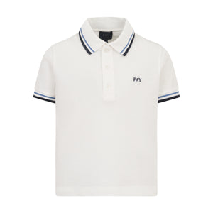 Polo in cotone piqué con logo Fay FY8P81 Z3707 /101BL FAY 