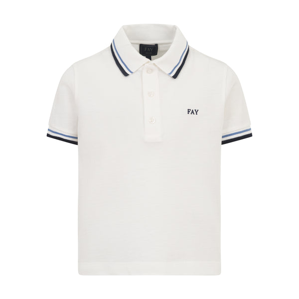 Polo in cotone piqué con logo Fay FY8P81 Z3707 /101BL FAY 