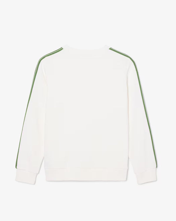 Felpa in cotone a righe con logo 847578 /70V LACOSTE 