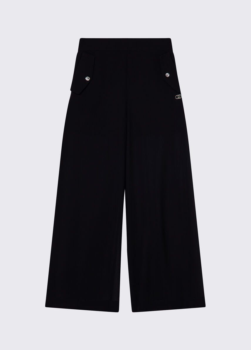 Pantaloni flare con bottoni logati GA6081 T5142 /22222 LIU JO 