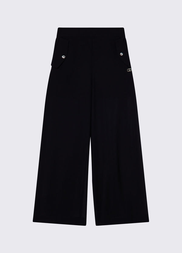 Pantaloni flare con bottoni logati GA6081 T5142 /22222 LIU JO 