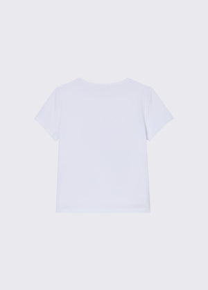 T-shirt con stampa e castoni GA6112 JS003 /L9041 LIU JO 