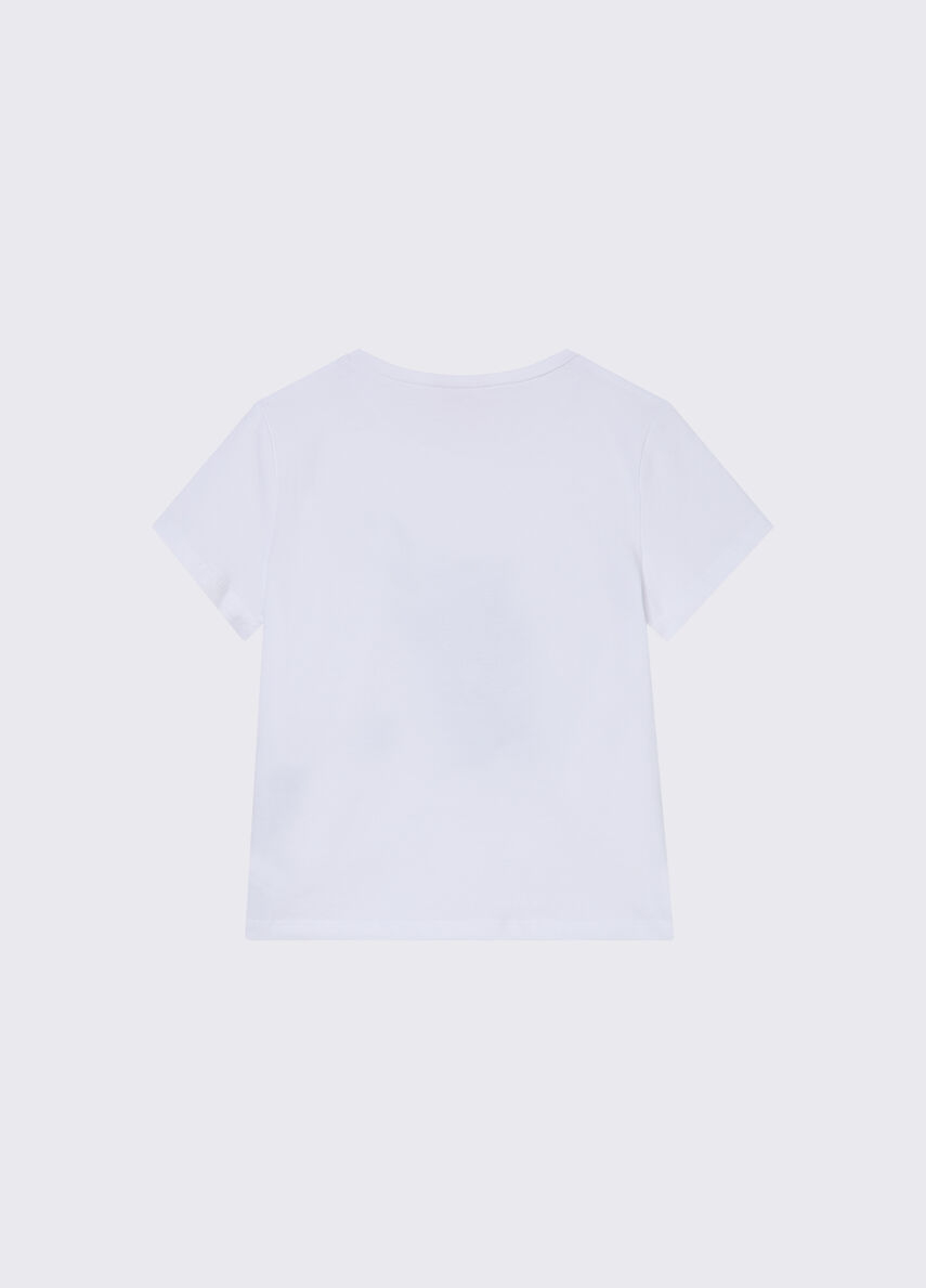 T-shirt con stampa e castoni GA6112 JS003 /L9042 LIU JO 