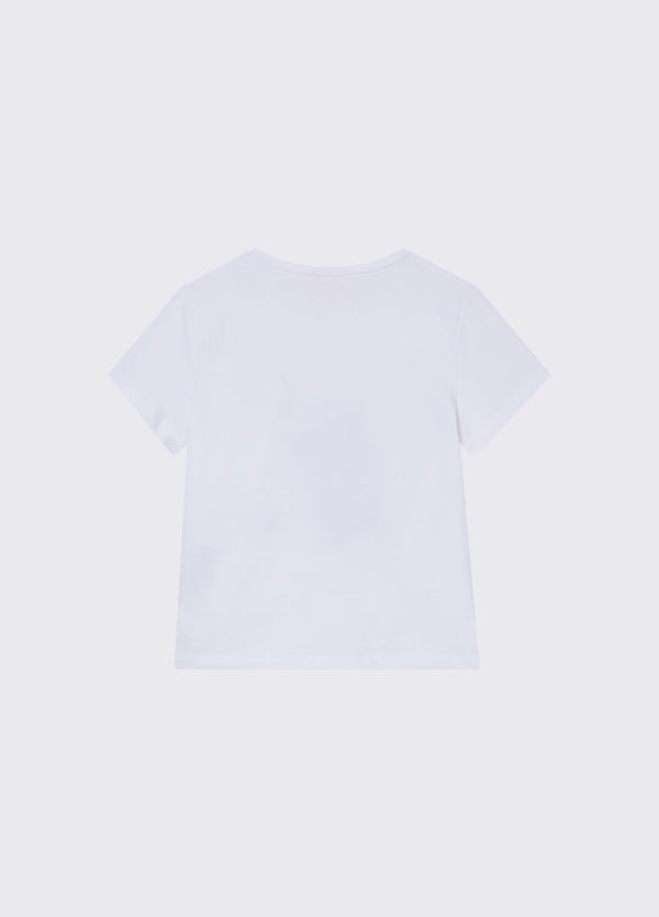 T-shirt con stampa e castoni GA6112 JS003 /L9042 LIU JO 