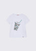 T-shirt con stampa e castoni