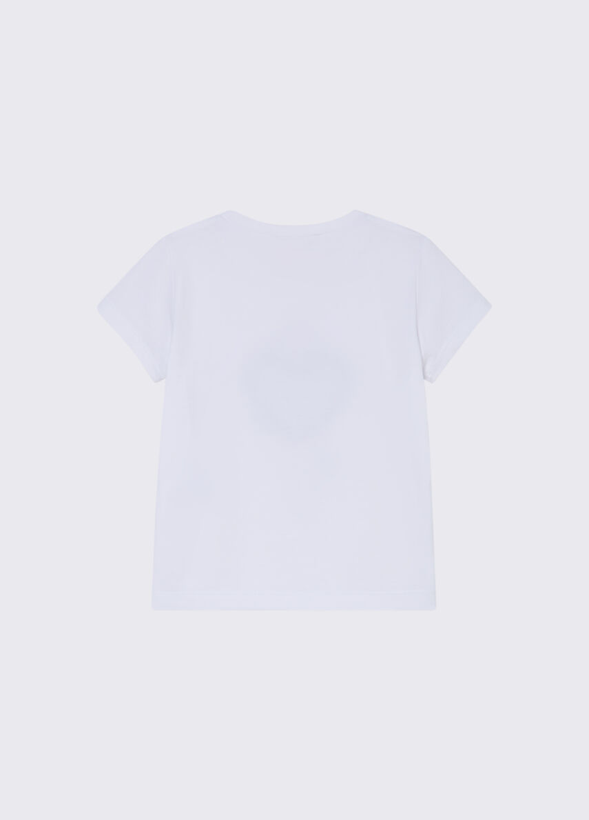 T-shirt con stampa e strass KA6118 JS003 /P9532 LIU JO 