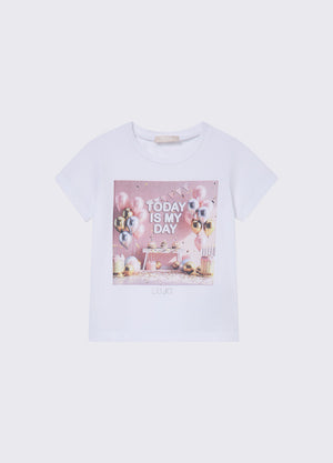T-shirt con stampa KA6128 JS003 /10601 LIU JO 