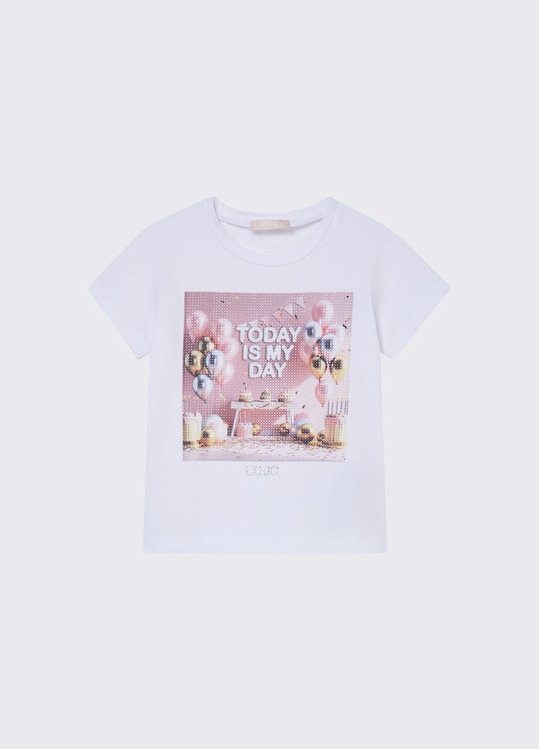 T-shirt con stampa KA6128 JS003 /10601 LIU JO 