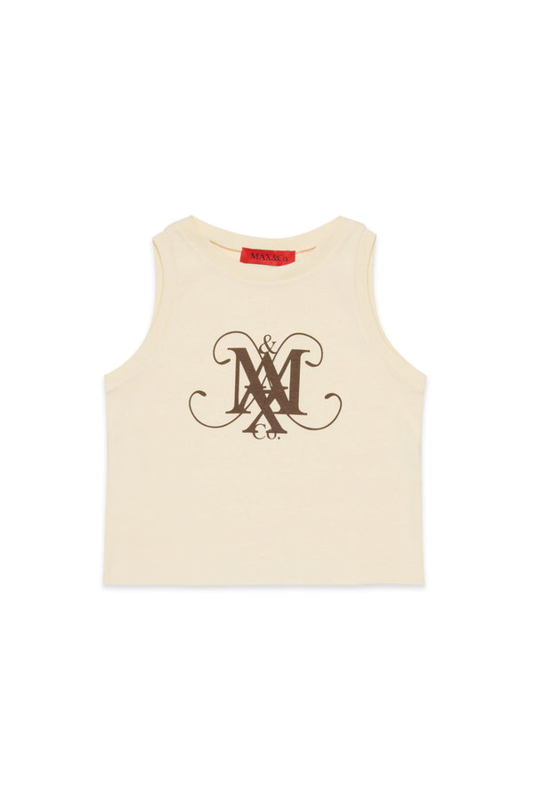 T-shirt smanicata con logo MX0284 MX00T /MX10F MAX&CO KID 