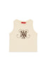 T-shirt smanicata con logo