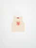 T-shirt smanicata con logo
