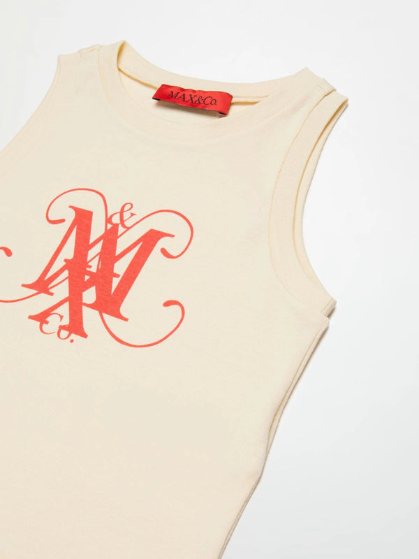 T-shirt smanicata con logo MX0284 MX00T /MX10G MAX&CO KID 