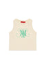 T-shirt smanicata con logo