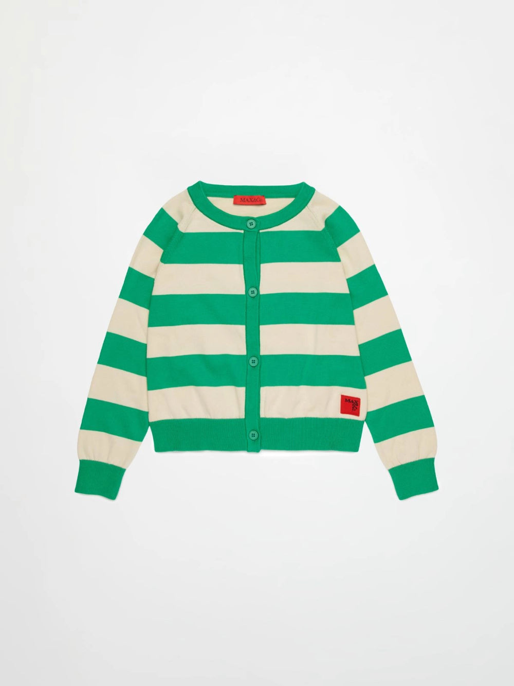 Cardigan a righe con logo MX0296 MX00Z /MX506 MAX&CO KID 