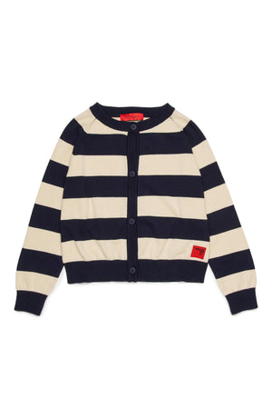 Cardigan a righe con logo MX0296 MX00Z /MX854 MAX&CO KID 
