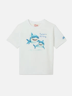 T-shirt denver jr con ricamo my dad is the king! DNV0001 /00161L MC2 SAINT BARTH 