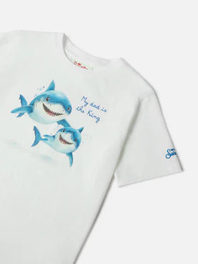 T-shirt denver jr con ricamo my dad is the king! DNV0001 /00161L MC2 SAINT BARTH 