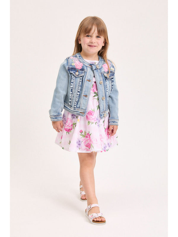 Giacca denim Floreale 19G102 7015 / MONNALISA 