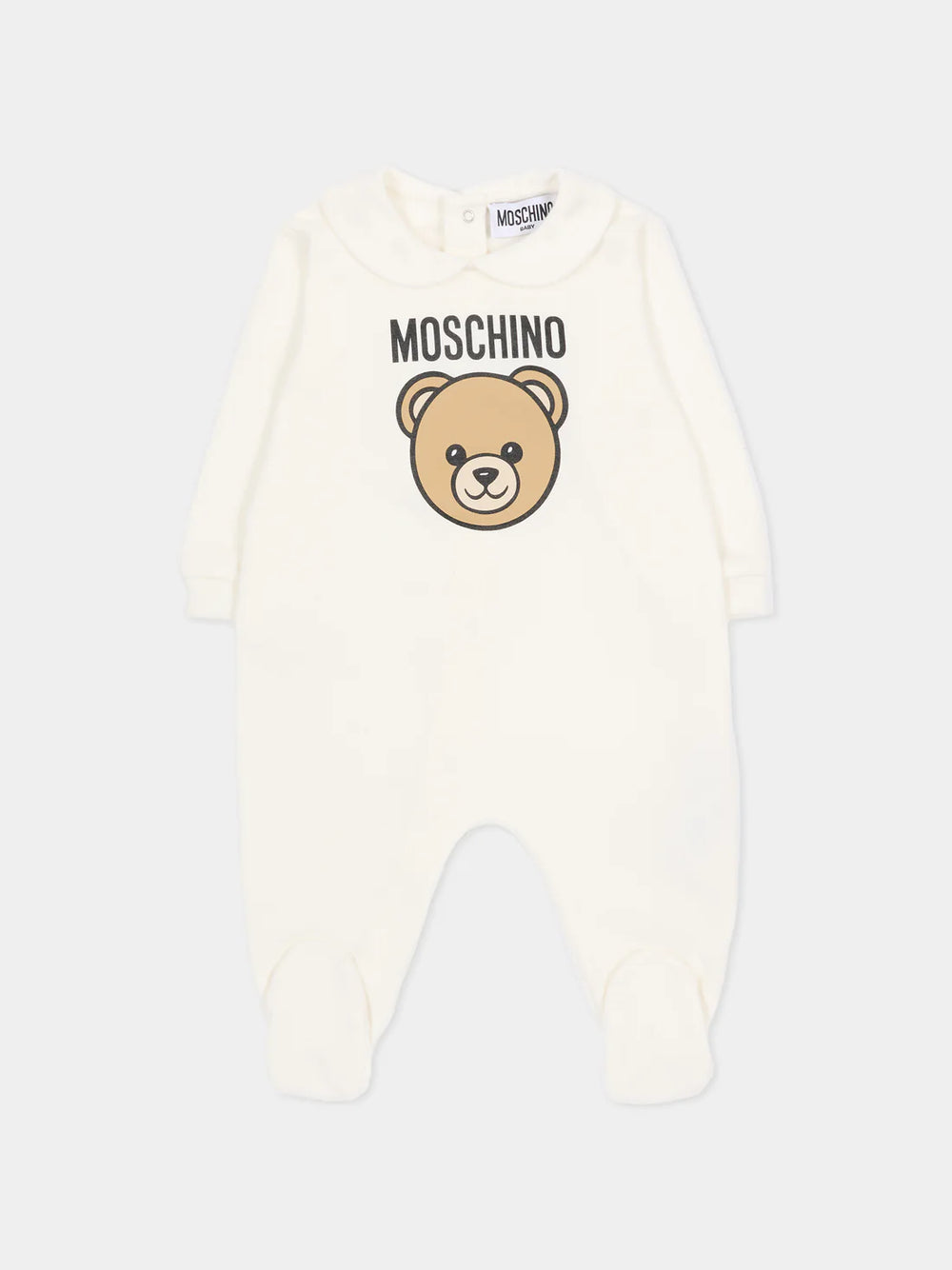 Set regalo composto di  tutina , cappello e bavaglino MUY097 LCA19 /10063 MOSCHINO 