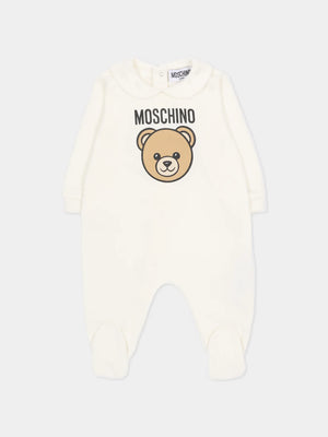 Set regalo composto di  tutina , cappello e bavaglino MUY097 LCA19 /10063 MOSCHINO 