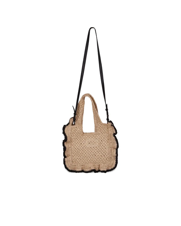 Borsa in rafia con ricamo logo S6MSJGBA110 /255 MSGM KIDS 