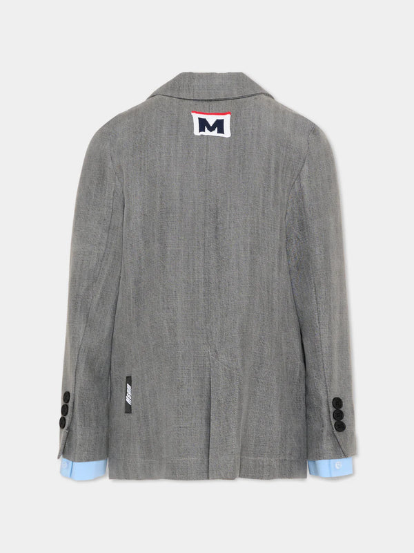 Giacca a due bottoni S6MSJGJK020 /102 MSGM KIDS 