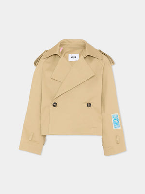Trench corto doppiopetto S6MSJGJK132 /015 MSGM KIDS 