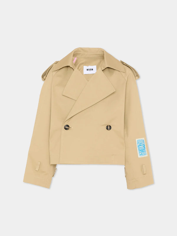 Trench corto doppiopetto S6MSJGJK132 /015 MSGM KIDS 