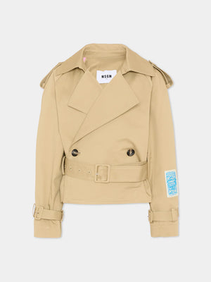 Trench corto doppiopetto S6MSJGJK132 /015 MSGM KIDS 