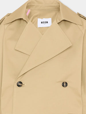 Trench corto doppiopetto S6MSJGJK132 /015 MSGM KIDS 