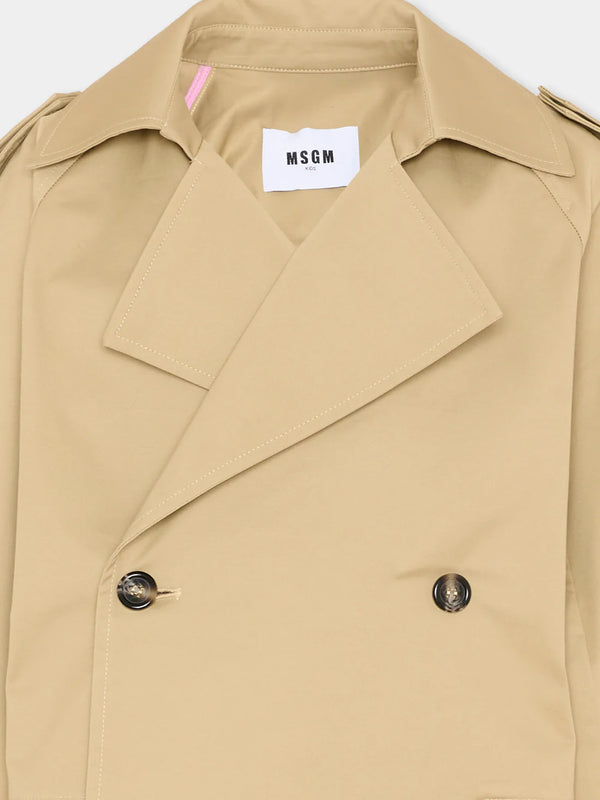 Trench corto doppiopetto S6MSJGJK132 /015 MSGM KIDS 