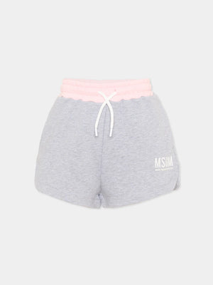Shorts in felpa con logo stampato S6MSJGSH021 /271/02 MSGM KIDS 
