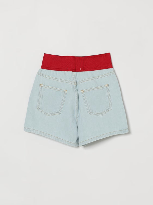 Shorts con  elastico in vita  rosso S6MSJGSH039 /126 MSGM KIDS 