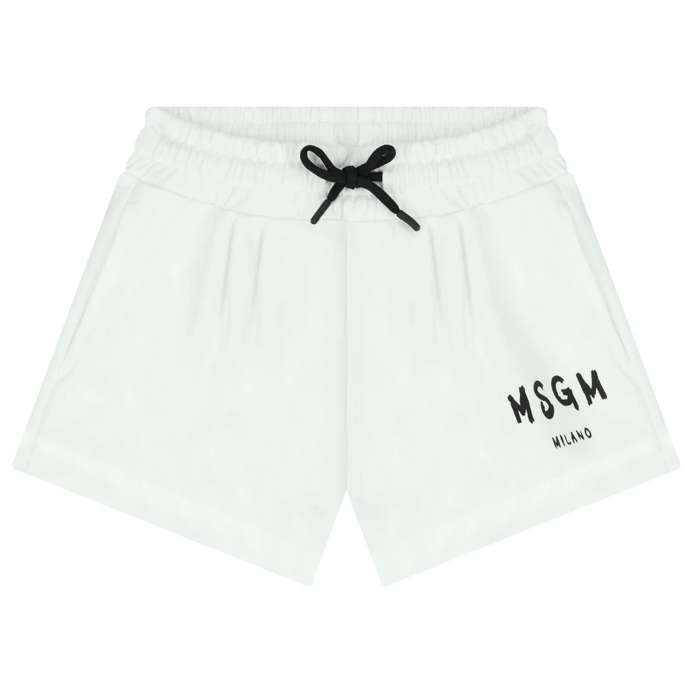 Shorts in felpa con logo stampato S6MSJGSH066 /001 MSGM KIDS 