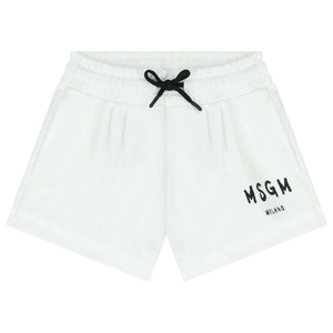 Shorts in felpa con logo stampato S6MSJGSH066 /001 MSGM KIDS 