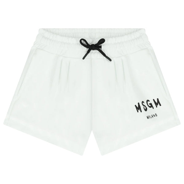 Shorts in felpa con logo stampato S6MSJGSH066 /001 MSGM KIDS 