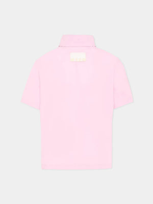 Camicia con logo a maniche corte S6MSJGSI163 /MS070 MSGM KIDS 