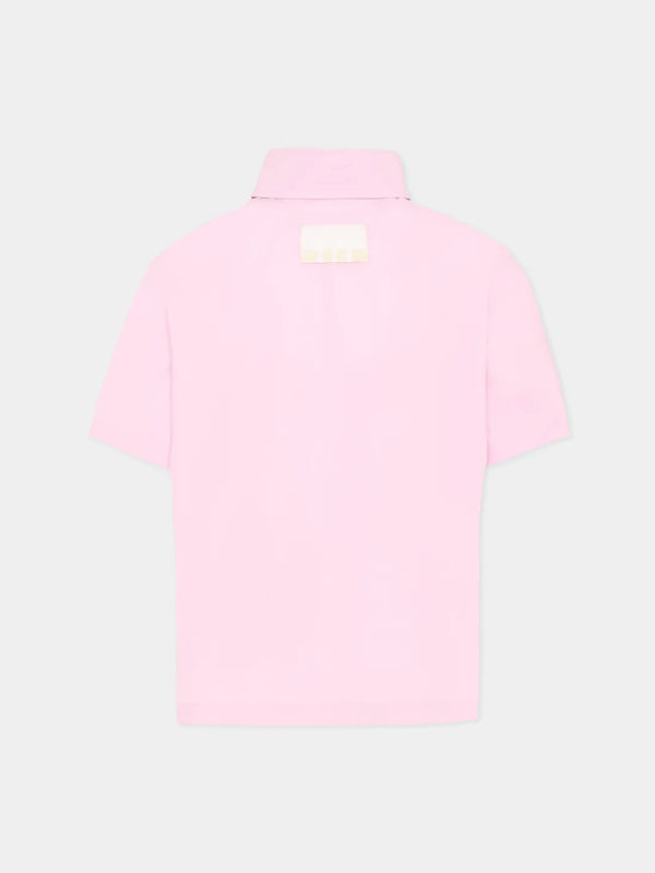 Camicia con logo a maniche corte S6MSJGSI163 /MS070 MSGM KIDS 