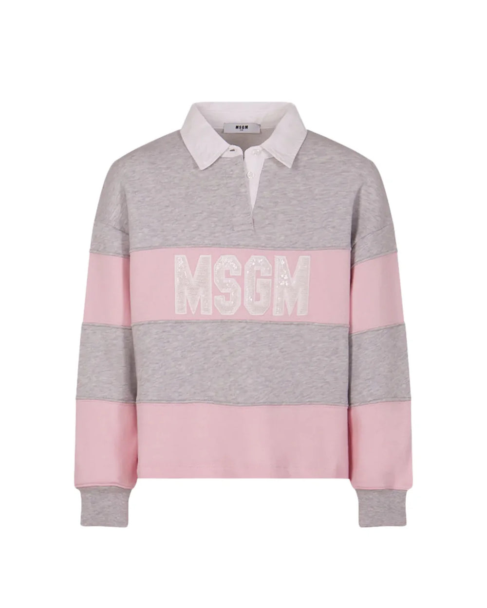 Polo a righe a manica lunga S6MSJGSW027 /MS076 MSGM KIDS 