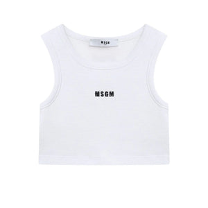 Top cropped con logo ricamato S6MSJGTA030 /001 MSGM KIDS 