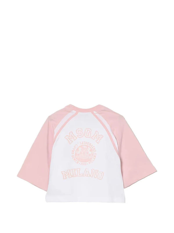 T-shirt con logo stampato S6MSJGTH024 /001/78 MSGM KIDS 